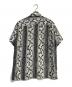 WACKO MARIA (ワコマリア) パイソン柄 HAWAIIAN SHIRT S/S ブラック×ホワイト サイズ:L：8000円