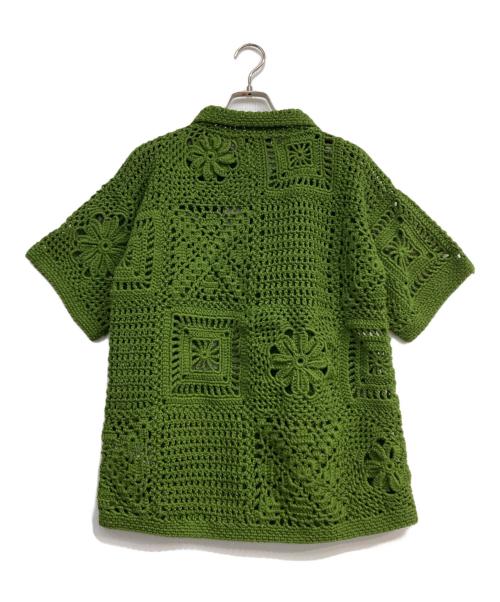 M（エム）M (エム) クロシェットシャツ グリーン サイズ:Free 未使用品の古着・服飾アイテム