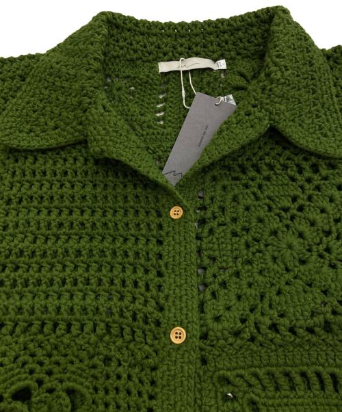 M（エム）M (エム) クロシェットシャツ グリーン サイズ:Free 未使用品の古着・服飾アイテム