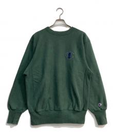 Champion REVERSE WEAVE（チャンピオン リバース ウィーブ）の古着「ロゴスウェット」｜グリーン
