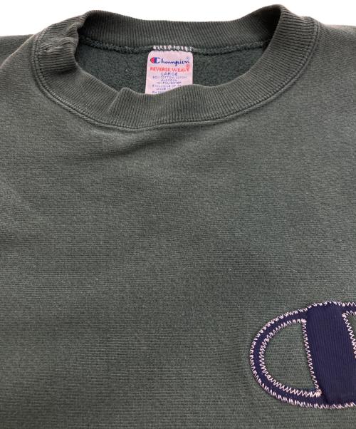 Champion REVERSE WEAVE（チャンピオン リバース ウィーブ）Champion REVERSE WEAVE (チャンピオン リバース ウィーブ) ロゴスウェット グリーン サイズ:Lの古着・服飾アイテム