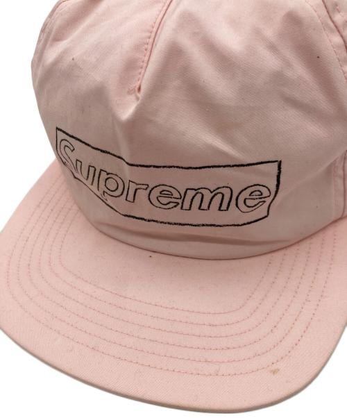 SUPREME（シュプリーム）SUPREME (シュプリーム) KAWS (カウズ) Chalk Logo 5-panel ピンクの古着・服飾アイテム
