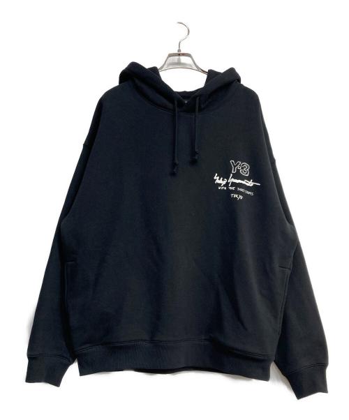 Y-3（ワイスリー）Y-3 (ワイスリー) adidas (アディダス) YOHJI YAMAMOTO (ヨウジヤマモト) U Y-3 GRAPHIC FT HOODIE ブラック サイズ:Sの古着・服飾アイテム