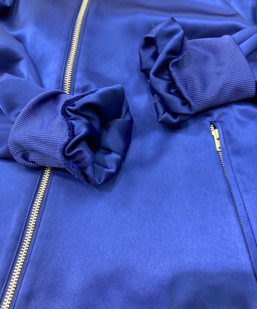 Y-3（ワイスリー）Y-3 (ワイスリー) adidas (アディダス) サテンジップジャケット ブルー サイズ:Mの古着・服飾アイテム