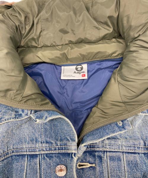Aape BY A BATHING APE（エーエイプ バイ アベイシングエイプ）Aape BY A BATHING APE (エーエイプ バイ アベイシングエイプ) Hooded denim jacket インディゴ サイズ:XLの古着・服飾アイテム