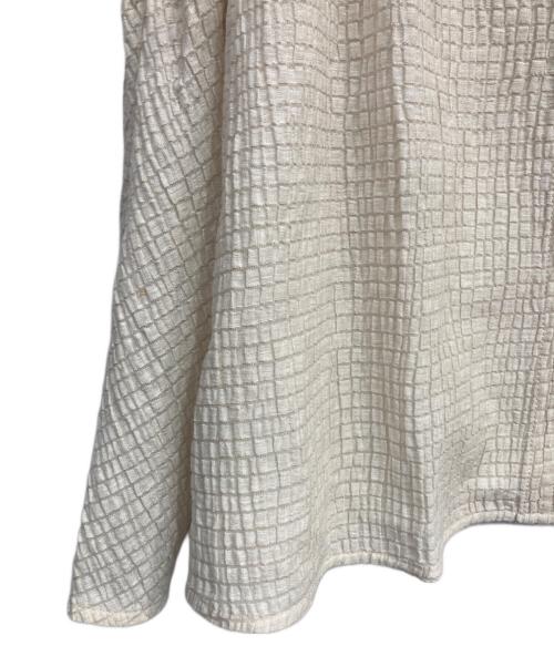 BALLSEY（ボールジィ）BALLSEY (ボールジィ) モザイク ジャージー ウエスト ギャザー プルオーバー ベージュ サイズ:Sの古着・服飾アイテム