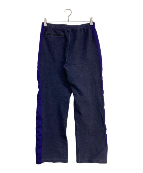 Needles（ニードルズ）Needles (ニードルズ) デニムジャージトラックパンツ ネイビー×パープル サイズ:Sの古着・服飾アイテム
