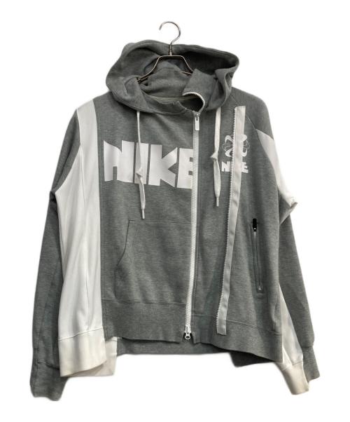 NIKE（ナイキ）NIKE (ナイキ) sacai (サカイ) ジップパーカー グレー サイズ:Mの古着・服飾アイテム
