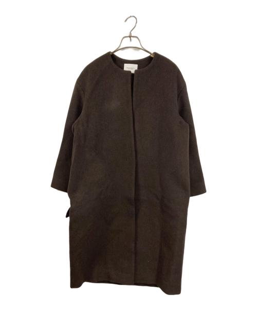 BEAUTY&YOUTH UNITED ARROWS（ビューティーアンドユースユナイテッドアローズ）BEAUTY&YOUTH UNITED ARROWS (ビューティーアンドユースユナイテッドアローズ) ノーカラーベルトロングコート ブラウン サイズ:xsの古着・服飾アイテム