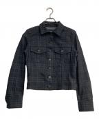 BURBERRY LONDONバーバリーロンドン）の古着「チェックデニムジャケット」｜ブラック