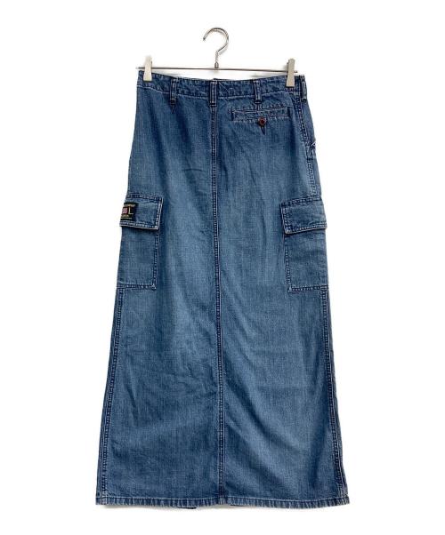 POLO JEANS（ポロジーンズ）POLO JEANS (ポロジーンズ) カーゴロングデニムスカート インディゴの古着・服飾アイテム