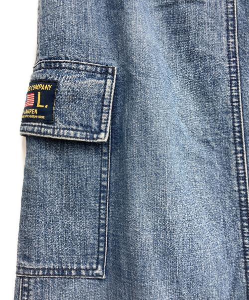 POLO JEANS（ポロジーンズ）POLO JEANS (ポロジーンズ) カーゴロングデニムスカート インディゴの古着・服飾アイテム