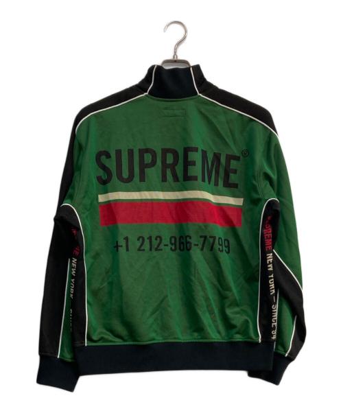 SUPREME（シュプリーム）SUPREME (シュプリーム) World Famous  jacquard Track jacket グリーン×ブラック サイズ:Mの古着・服飾アイテム