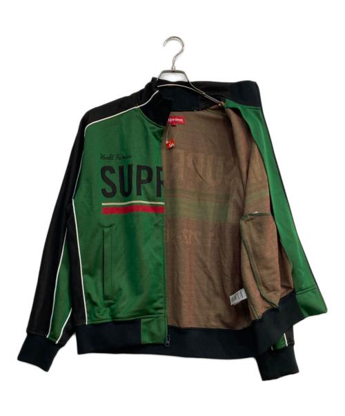 SUPREME（シュプリーム）SUPREME (シュプリーム) World Famous  jacquard Track jacket グリーン×ブラック サイズ:Mの古着・服飾アイテム