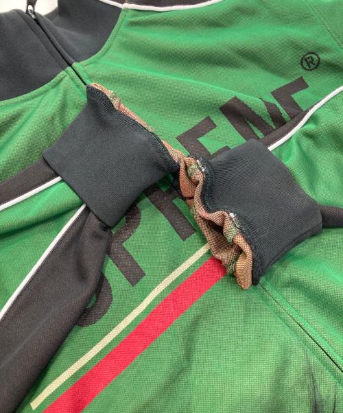 SUPREME（シュプリーム）SUPREME (シュプリーム) World Famous  jacquard Track jacket グリーン×ブラック サイズ:Mの古着・服飾アイテム