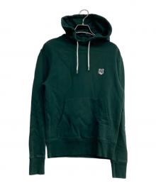 maison kitsune（メゾンキツネ）の古着「グレイフォックスヘッドパッチプルオーバーパーカー」｜グリーン