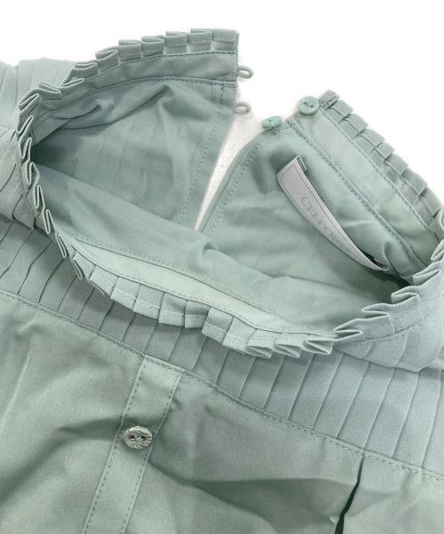 CELFORD（セルフォード）CELFORD (セルフォード) ベアトップデザインプリーツワンピ グリーン サイズ:36 未使用品の古着・服飾アイテム