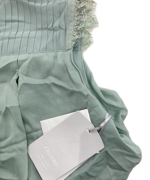 CELFORD（セルフォード）CELFORD (セルフォード) ベアトップデザインプリーツワンピ グリーン サイズ:36 未使用品の古着・服飾アイテム