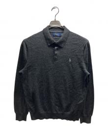 POLO RALPH LAUREN（ポロ・ラルフローレン）の古着「ニットポロシャツ」｜グレー