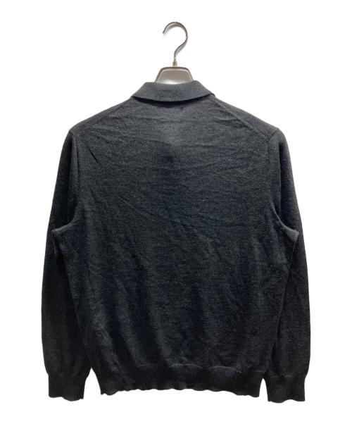 POLO RALPH LAUREN（ポロ・ラルフローレン）POLO RALPH LAUREN (ポロ・ラルフローレン) ニットポロシャツ グレー サイズ:Ⅼの古着・服飾アイテム