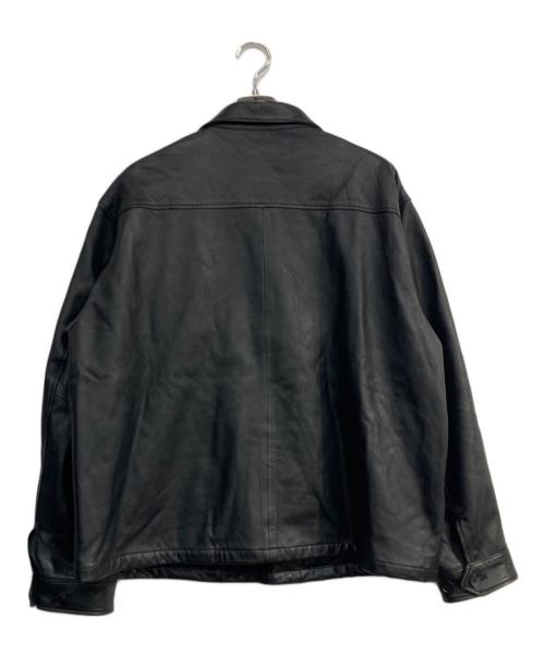 AMBIANCE（アンビアンス）ambiance (アンビアンス) レザージップブルゾン ブラック サイズ:XLの古着・服飾アイテム