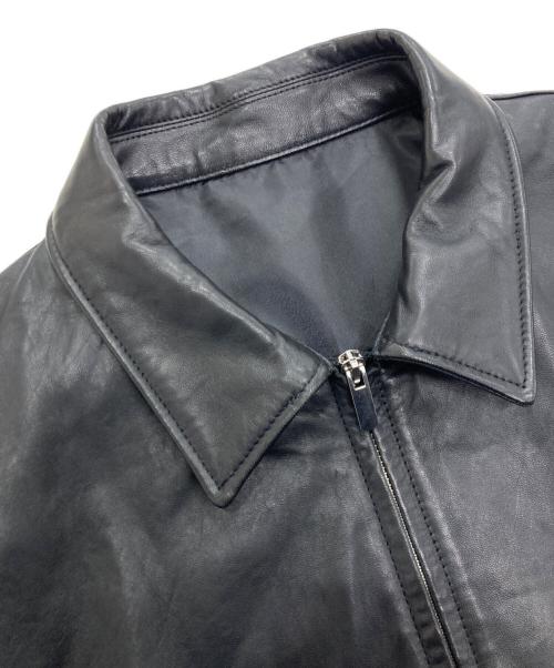 AMBIANCE（アンビアンス）ambiance (アンビアンス) レザージップブルゾン ブラック サイズ:XLの古着・服飾アイテム