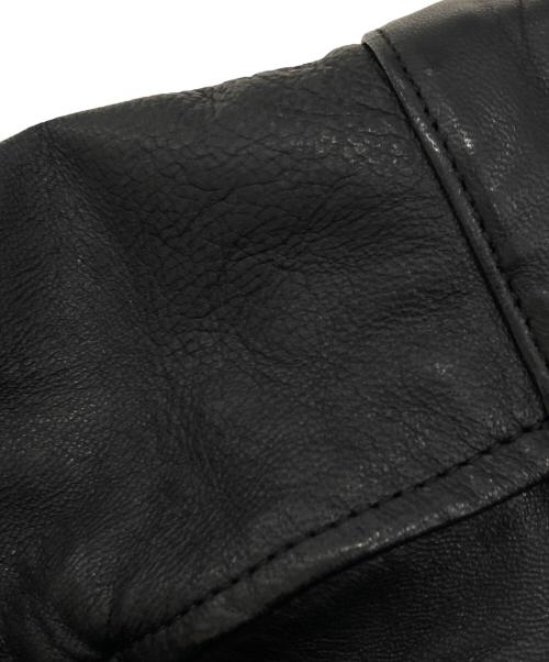 AMBIANCE（アンビアンス）ambiance (アンビアンス) レザージップブルゾン ブラック サイズ:XLの古着・服飾アイテム