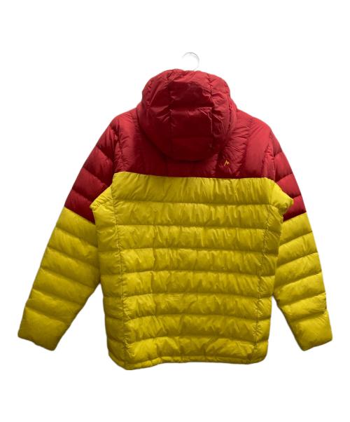 MARMOT（マーモット）MARMOT (マーモット) Lance Down Hoodie レッド×イエロー サイズ:XXLの古着・服飾アイテム