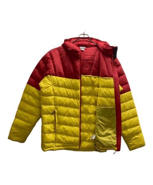 MARMOT（マーモット）MARMOT (マーモット) Lance Down Hoodie レッド×イエロー サイズ:XXLの古着・服飾アイテム