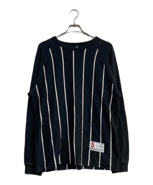 SUPREME（シュプリーム）SUPREME (シュプリーム) Stripe Raglan L/S Top ブラック サイズ:Mの古着・服飾アイテム