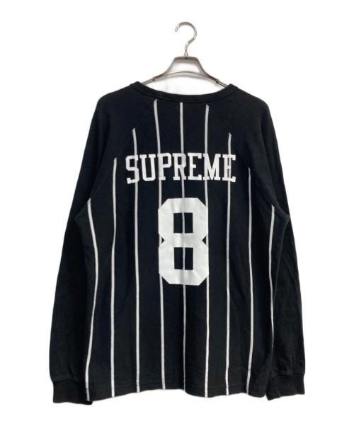 SUPREME（シュプリーム）SUPREME (シュプリーム) Stripe Raglan L/S Top ブラック サイズ:Mの古着・服飾アイテム