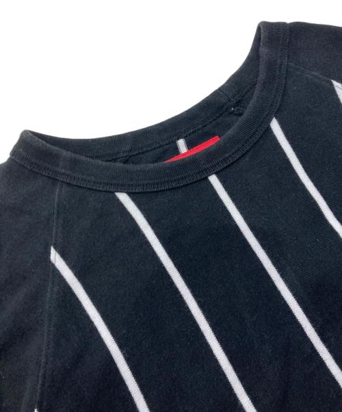 SUPREME（シュプリーム）SUPREME (シュプリーム) Stripe Raglan L/S Top ブラック サイズ:Mの古着・服飾アイテム