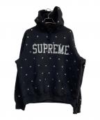 SUPREMEシュプリーム）の古着「Stars Studded Hooded Sweatshirt」｜ブラック