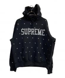 SUPREME（シュプリーム）の古着「Stars Studded Hooded Sweatshirt」｜ブラック