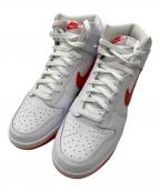 NIKEナイキ）の古着「ハイカットスニーカー」｜ホワイト×オレンジ