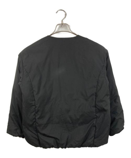 The Loft labo（ザロフトラボ）THE LOFT LABO (ザロフトラボ) NO COLLAR DOWN CARDIGAN ブラックの古着・服飾アイテム