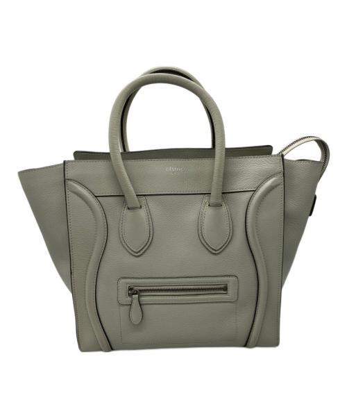 CELINE（セリーヌ）CELINE (セリーヌ) ラゲージミニショッパートートバッグ ベージュの古着・服飾アイテム