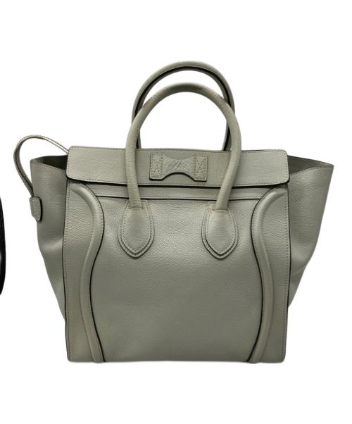CELINE（セリーヌ）CELINE (セリーヌ) ラゲージミニショッパートートバッグ ベージュの古着・服飾アイテム