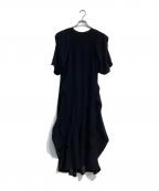 ENFOLDエンフォルド）の古着「PE TWILL WAVE DRAPE DRS」｜ブラック
