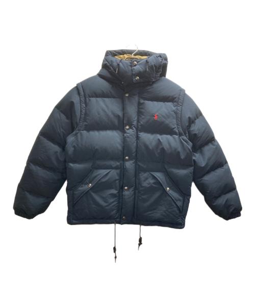 POLO RALPH LAUREN（ポロ・ラルフローレン）POLO RALPH LAUREN (ポロ・ラルフローレン) 2WAYダウンジャケット ネイビー サイズ:Lの古着・服飾アイテム