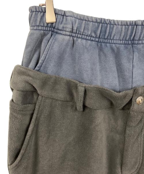 WOKE EDGE（ウォーク エッジ）WOKE EDGE (ウォーク エッジ) Washed Fleece Layered Pants グレー×ネイビー サイズ:Ⅼの古着・服飾アイテム