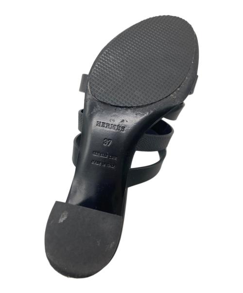 HERMES（エルメス）HERMES (エルメス) Amica sandal ブラック サイズ:37の古着・服飾アイテム
