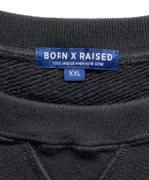 BORN X RAISED（ボーン レイズド）BORN X RAISED (ボーン レイズド) mr cartoon (ミスターカートゥーン) プリントスウェット ブラック サイズ:XXLの古着・服飾アイテム