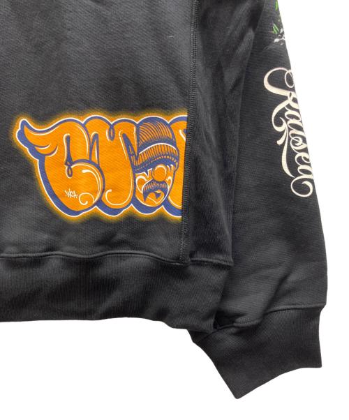 BORN X RAISED（ボーン レイズド）BORN X RAISED (ボーン レイズド) mr cartoon (ミスターカートゥーン) プリントスウェット ブラック サイズ:XXLの古着・服飾アイテム