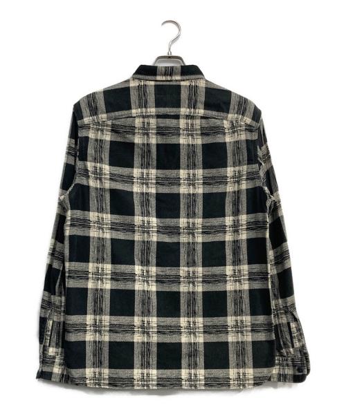 RRL（ダブルアールエル）RRL (ダブルアールエル) プリント チェック ネルシャツ ブラック サイズ:Mの古着・服飾アイテム