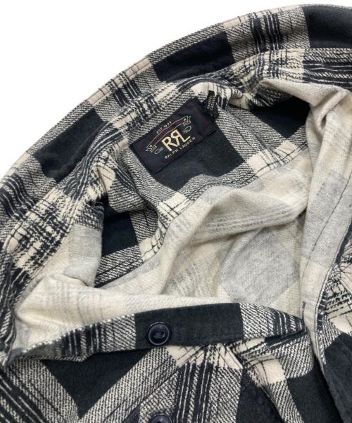 RRL（ダブルアールエル）RRL (ダブルアールエル) プリント チェック ネルシャツ ブラック サイズ:Mの古着・服飾アイテム