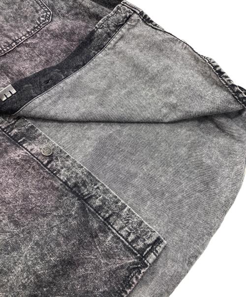 DIESEL（ディーゼル）DIESEL (ディーゼル) ヴィンテージウォッシュ加工デニムシャツ グレー サイズ:Freeの古着・服飾アイテム