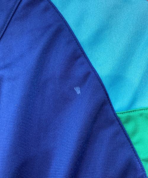 adidas（アディダス）adidas (アディダス) パネルフードトラックジャケット ネイビー×レッド サイズ:4の古着・服飾アイテム