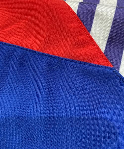 adidas（アディダス）adidas (アディダス) パネルフードトラックジャケット ネイビー×レッド サイズ:4の古着・服飾アイテム