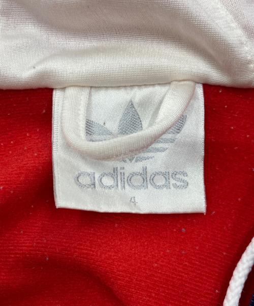 adidas（アディダス）adidas (アディダス) パネルフードトラックジャケット ネイビー×レッド サイズ:4の古着・服飾アイテム